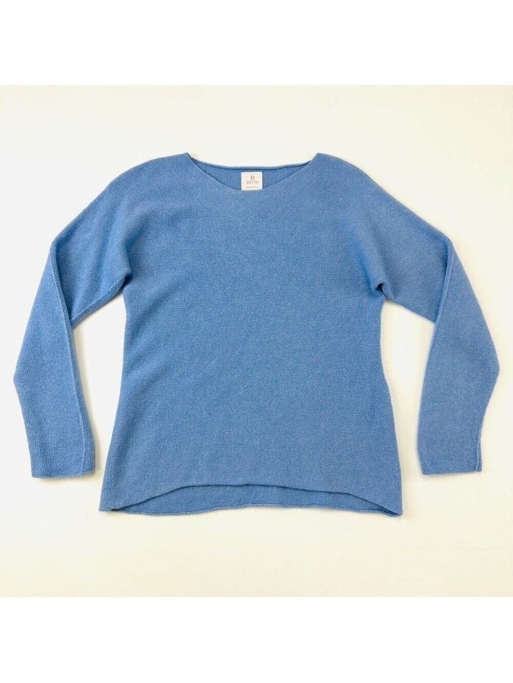 Betta merino cashmere blend pullover Small sweater high round neck Cozy Warm